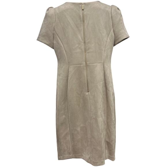 Calvin Klein Dress Size 10 Cream Tan Zip New - Picture 2 of 6